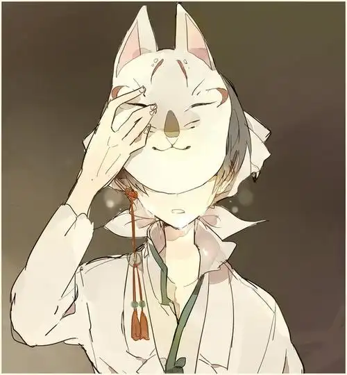 动漫男生头像 狐狸面具_360问答