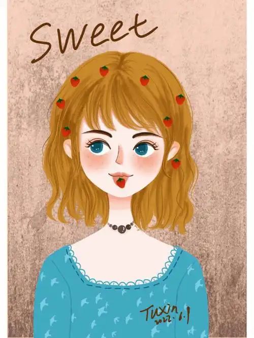 画一张草莓少女