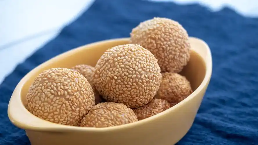 过年必吃的红豆小煎堆,软软糯糯的真好!