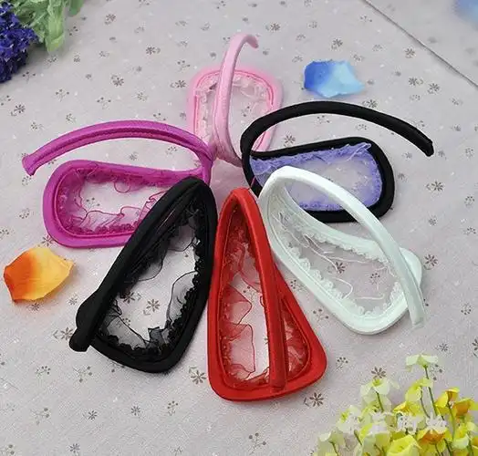 最新潮女性性感火辣c字裤 亮片镂空薄纱蕾丝c字符串隐形c字裤