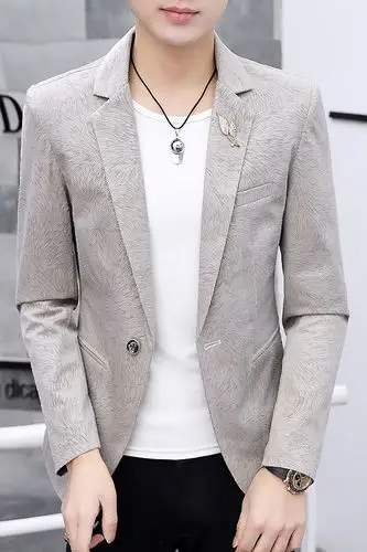 小西装男韩版潮流青年上衣修身帅气春秋男士西服英伦休闲男装外套