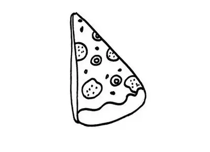 披萨怎么画简笔画步骤教程