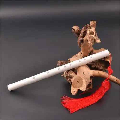 箴诺天然玉笛女生乐器玉萧乐器鲁山玉笛子方解石玉白色款