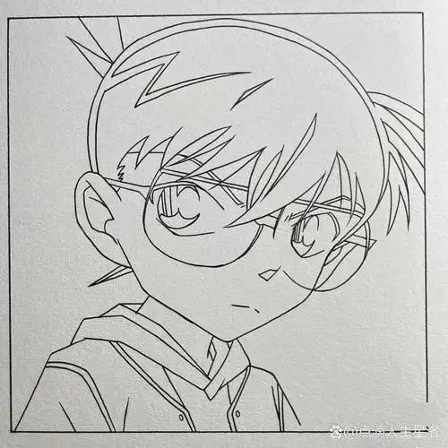 手绘|名侦探柯南 尺寸:    12*12cm 纸:        柏伦斯荷兰白卡纸250g