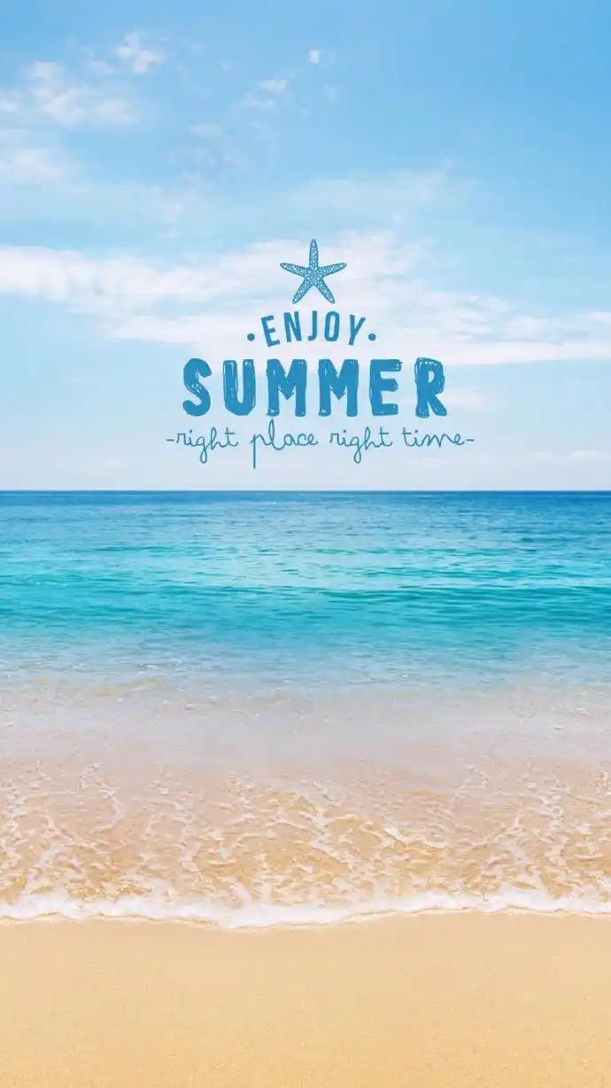 蓝色清新夏日锁屏壁纸原图第一波-风景-手机壁纸下载-美桌网