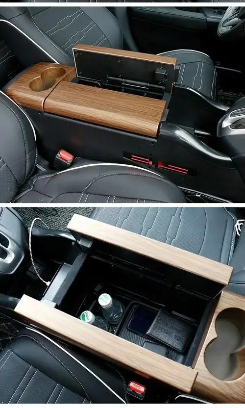 适用于本田crv扶手箱带无线充电改装中央手扶箱储物盒配件1721款crv带