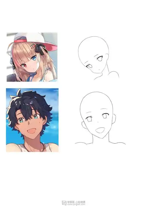 头像绘制练习—漫画角色头部的训练