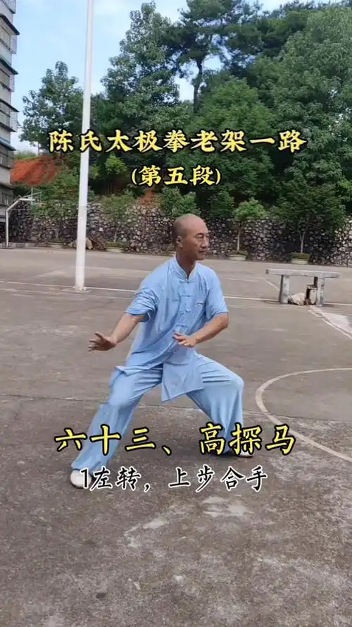 陈式太极拳#陈氏太极拳老架一路第六十二式至六十五式.