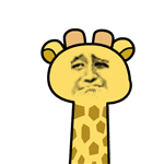 歪头长颈鹿摇头动图