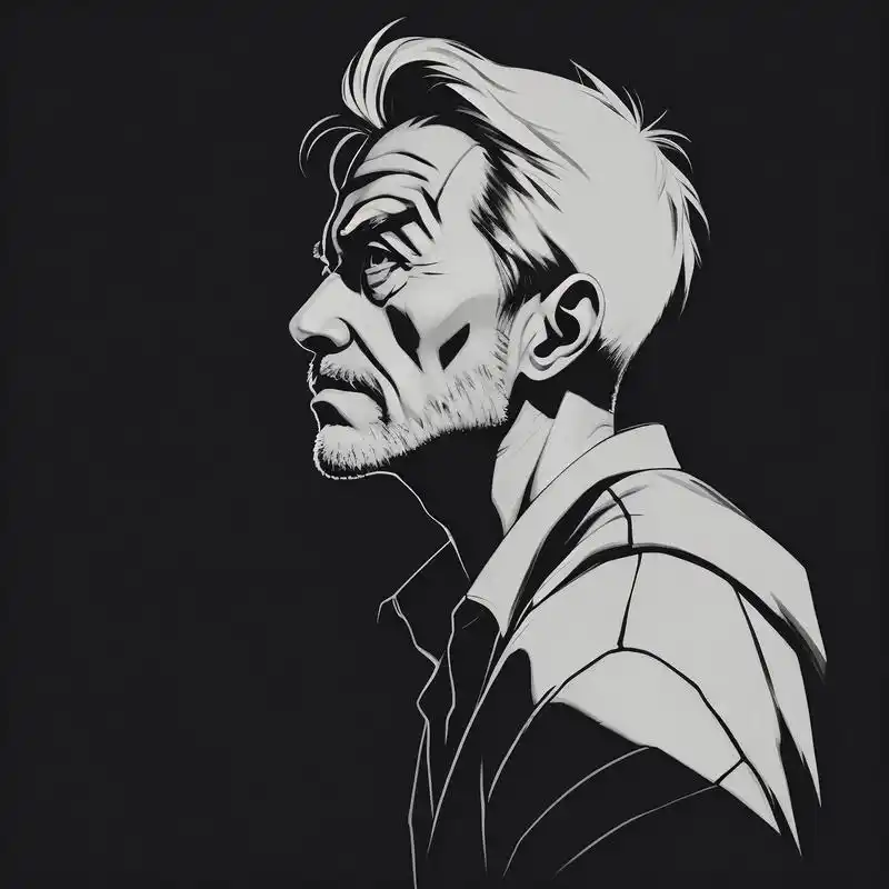 98黑白素描,大叔头像来袭!