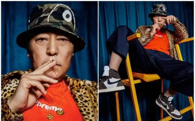 59岁倪大红首登时尚杂志,穿豹纹戴金链,演绎街头风!真是潮爆了