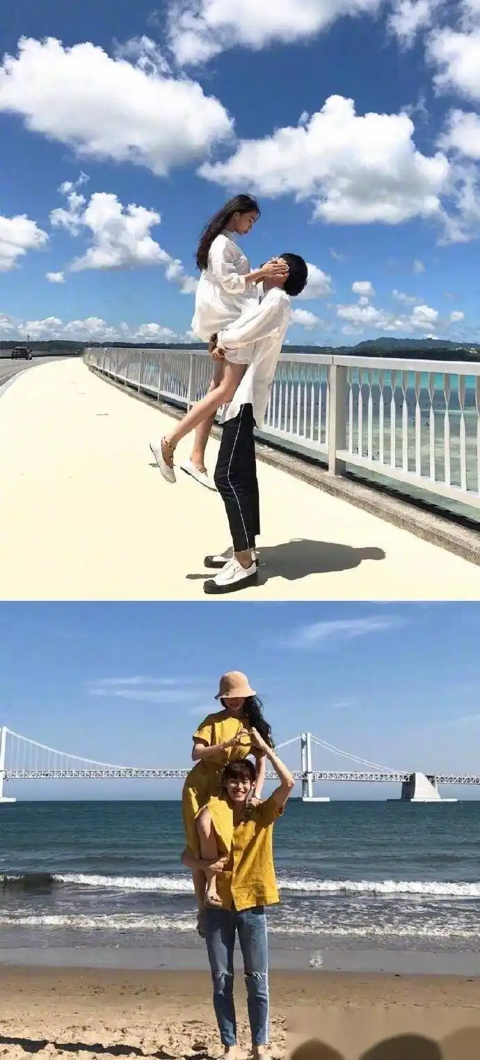 情侣旅游拍照姿势合集 假期旅行肯定用得上