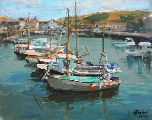   李金明 作品名称 爱琴海小泊 作品分类 油画 售价