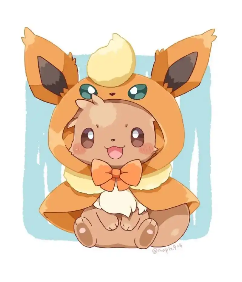 伊布超可爱头像 伊布也穿衣服啦!