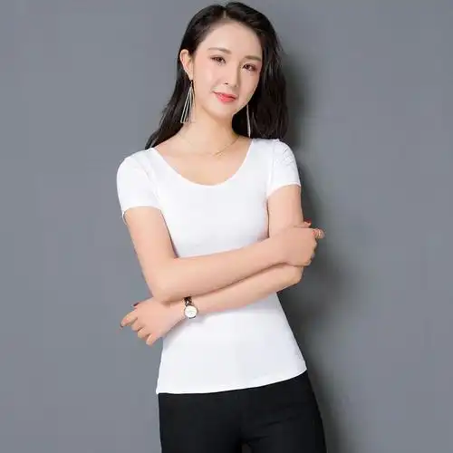 紧身t恤女夏天