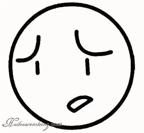小孩发愁的可爱简笔画