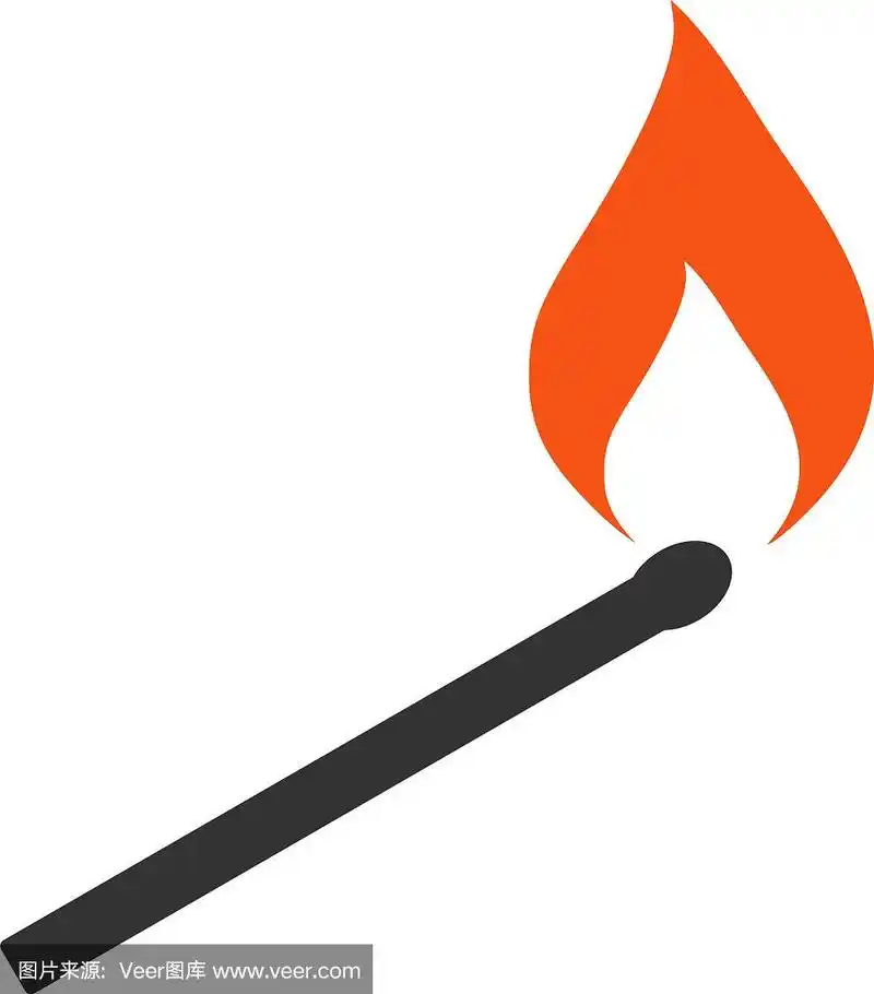 火柴点火平面图标