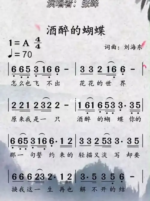 《酒醉的蝴蝶》 #简谱视唱  感情讲究的就是一个及时. #零基础学唱歌