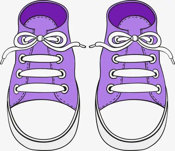 紫色卡通鞋子高清素材儿童鞋子卡通鞋可爱鞋子女士鞋子女鞋男性鞋子