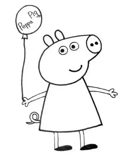 小猪佩奇卡通简笔画怎么画?