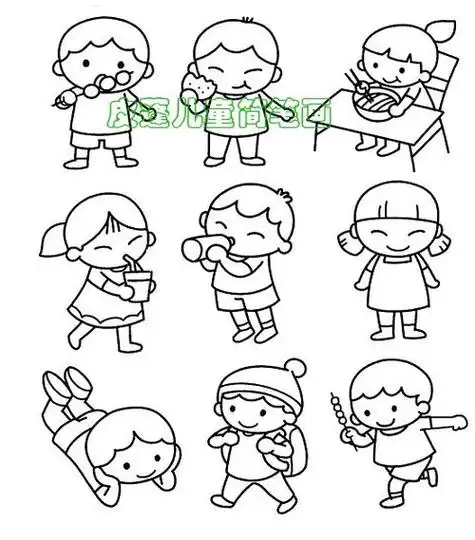 各类人物儿童简笔画大全 太全了儿童简笔画人物妈妈男女做游戏简笔画