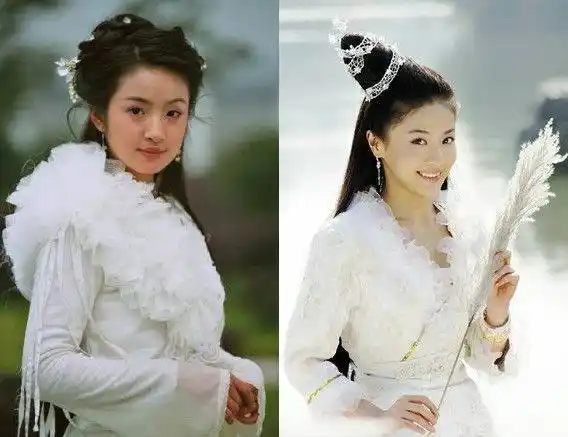 《天外飞仙》和《仙女湖》中的第七个仙女都叫"小七",而且都穿白色