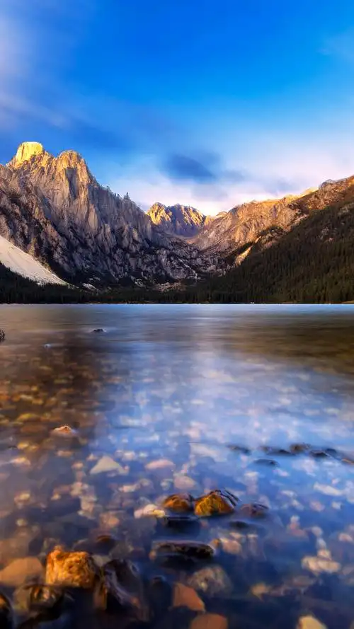 山水风景美景风光摄影图油画插画画速写背景素材