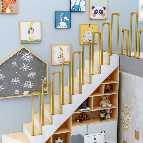 楼梯扶手护栏现代简约室内家用工业风老人儿童栏杆阁楼铁艺围栏