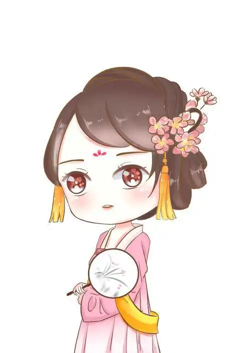 一组古风q版仙女简笔画步骤彩色图片q版漫画人物萌女古风简笔画喜欢