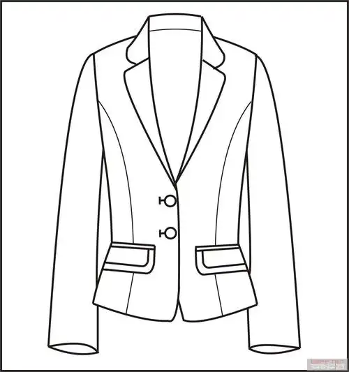 cd画的西装平面款式图原创每日更新