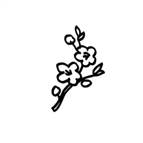 简笔画桃花的画法