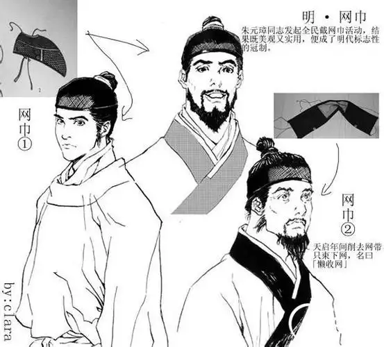 明朝服饰:明代男子发型