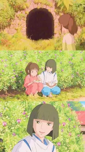 宫崎骏动漫场景拼接手机壁纸