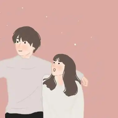 高清温暖的男女头像两个一起的动漫图片