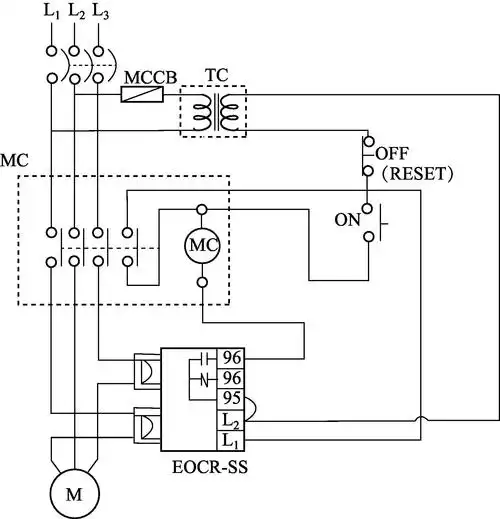 图1-17 eocr-ss过电流继电器接线图