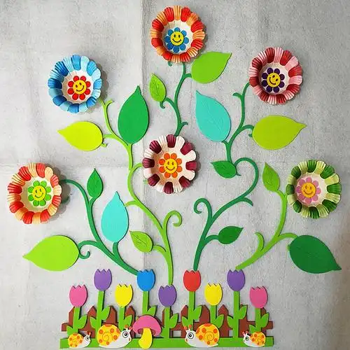 幼儿园环创教室班级文化墙布布置墙面装饰创意墙贴