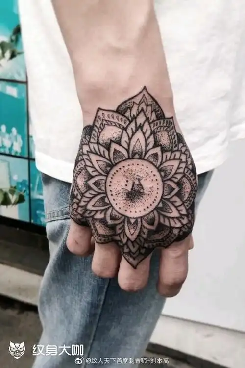手背纹身 梵花纹身_繁花手部纹身图案大全 - 纹身大咖