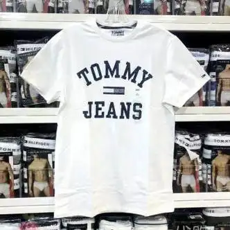 tommy jeans美国汤米短袖t恤百搭新款潮流白色夏季打底宽松圆领纯棉