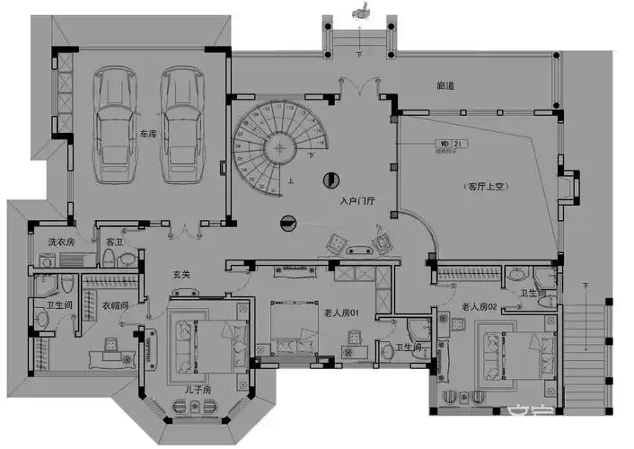 65万300平米欧式别墅装修效果图,欧式风格装修案例效果图-齐家装修网