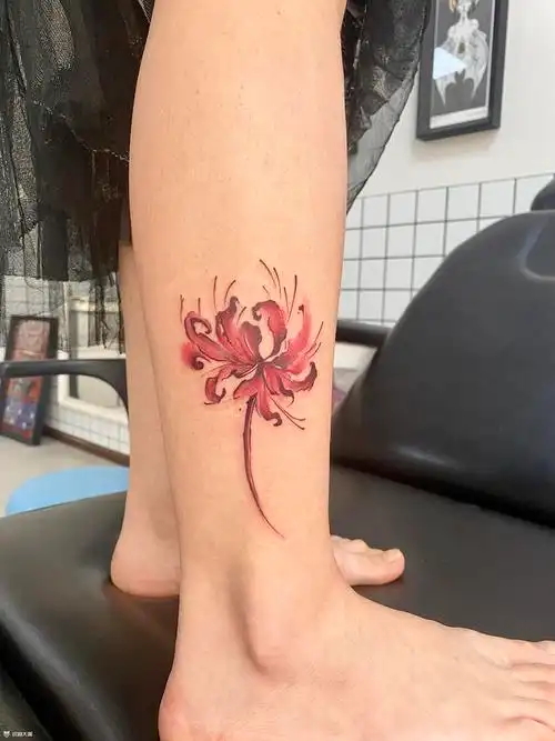 彼岸花_纹身图案手稿图片_阿罗的纹身作品集