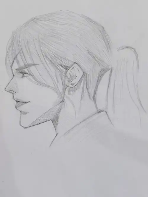 铅笔画人物头部