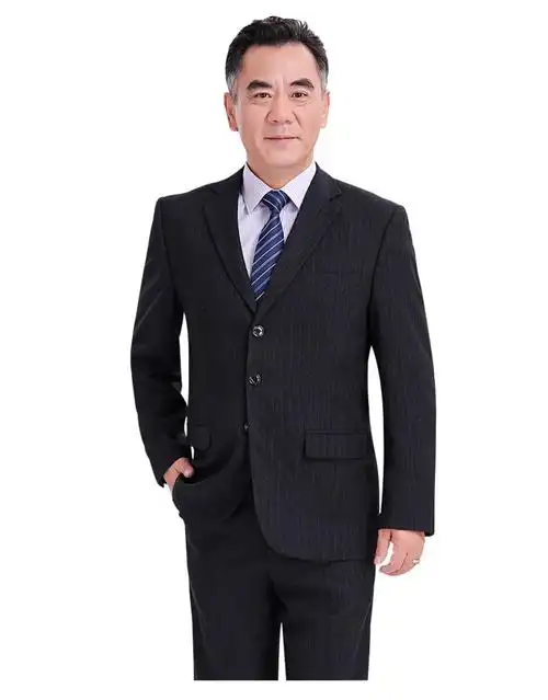 浪莎西装男套装中老年男爸爸西服中年修身型父装休闲商务婚礼服4050岁