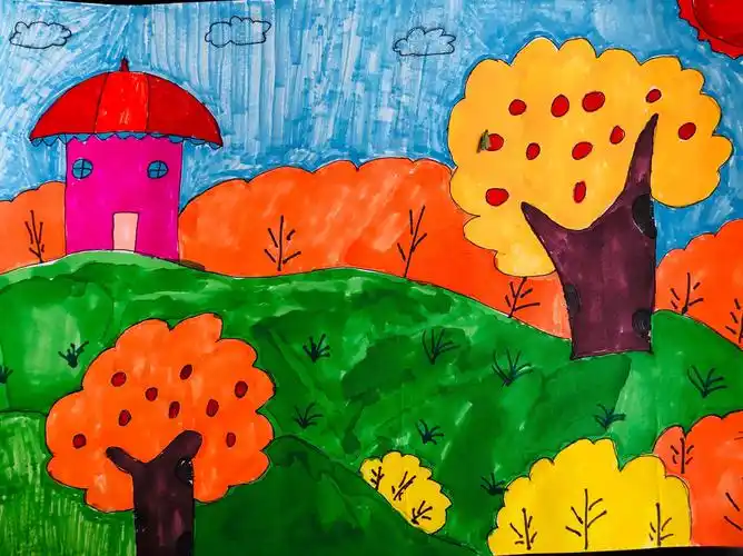 包头市第一实验小学南海分校———秋天"悄悄画"二年级作品投票