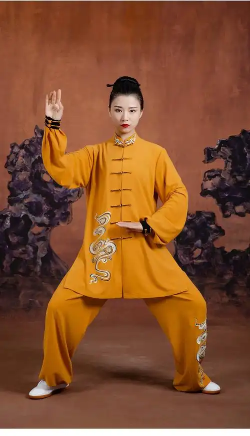 祥云太极服装女新款洋气武术表演比赛服男太极拳练功服春夏季套装