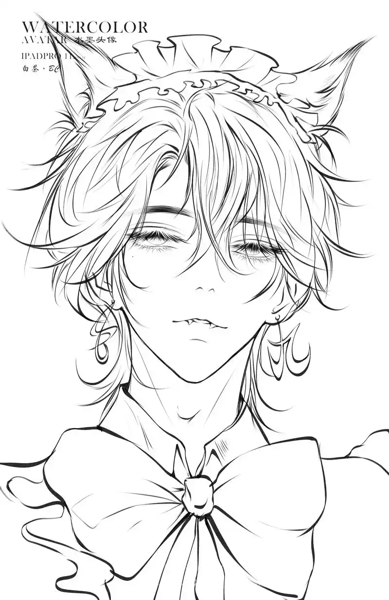 一些男生线稿合集整理,拿去练习吧!#画画 #插画 #proc - 抖音