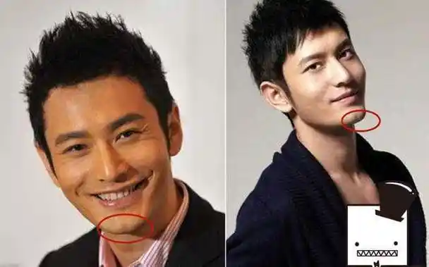 而男星里,苹果下巴最为出名的就是黄晓明