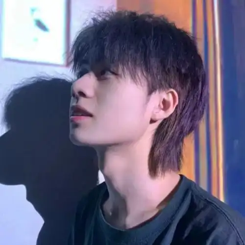 坚定又迷人的眼神帅哥头像中分发型图片男生短发