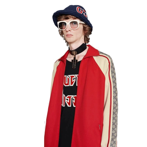 古驰(gucci) 男女上衣拼接gg经典夹克外套春秋棒球服545601 xjacz