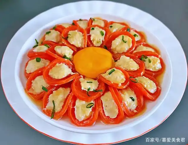 家常快手菜胡萝卜蒸肉,味道鲜,寓意好,颜值高,招待朋友就用它