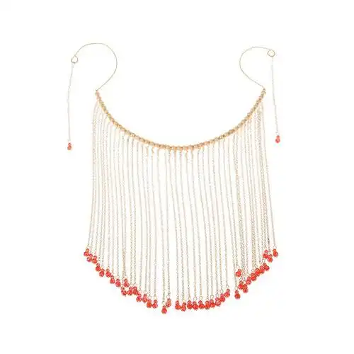 古风面纱挂耳流苏面帘古代头饰舞蹈表演仙女肚皮舞配饰